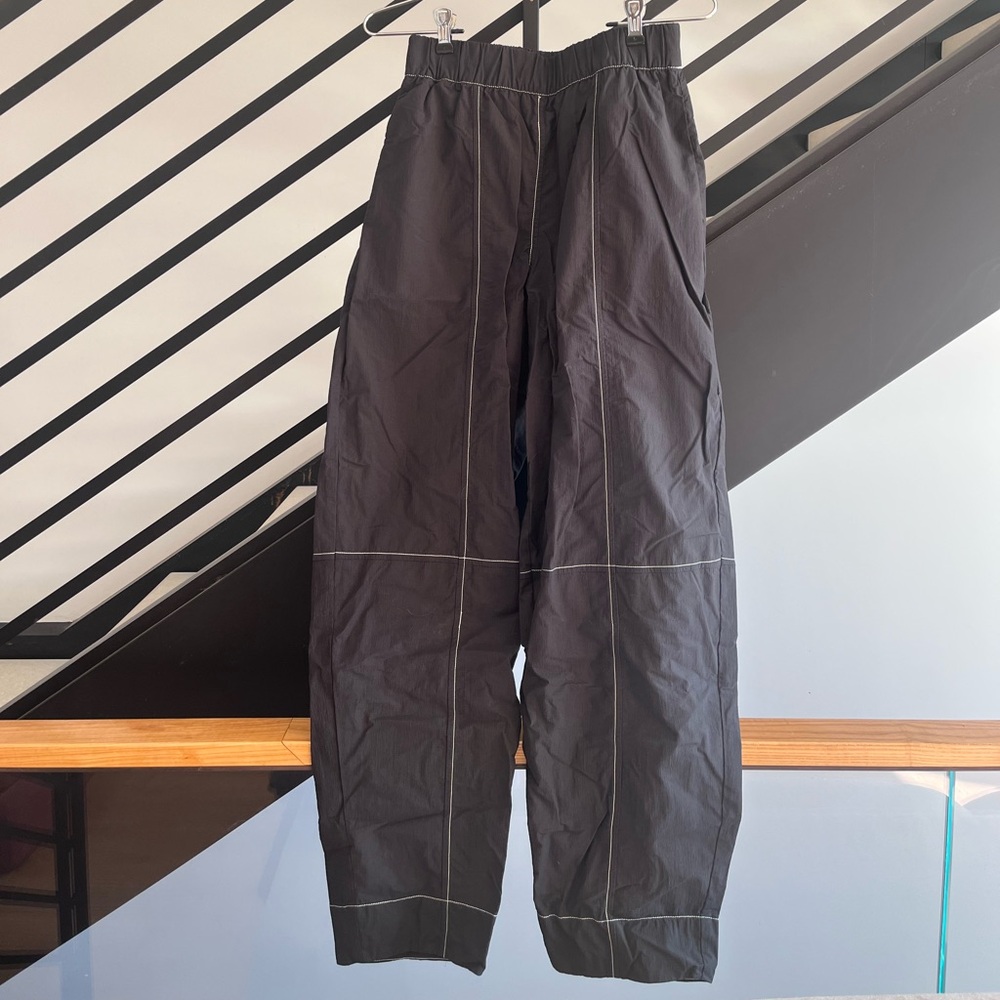 GANNI black curve pants